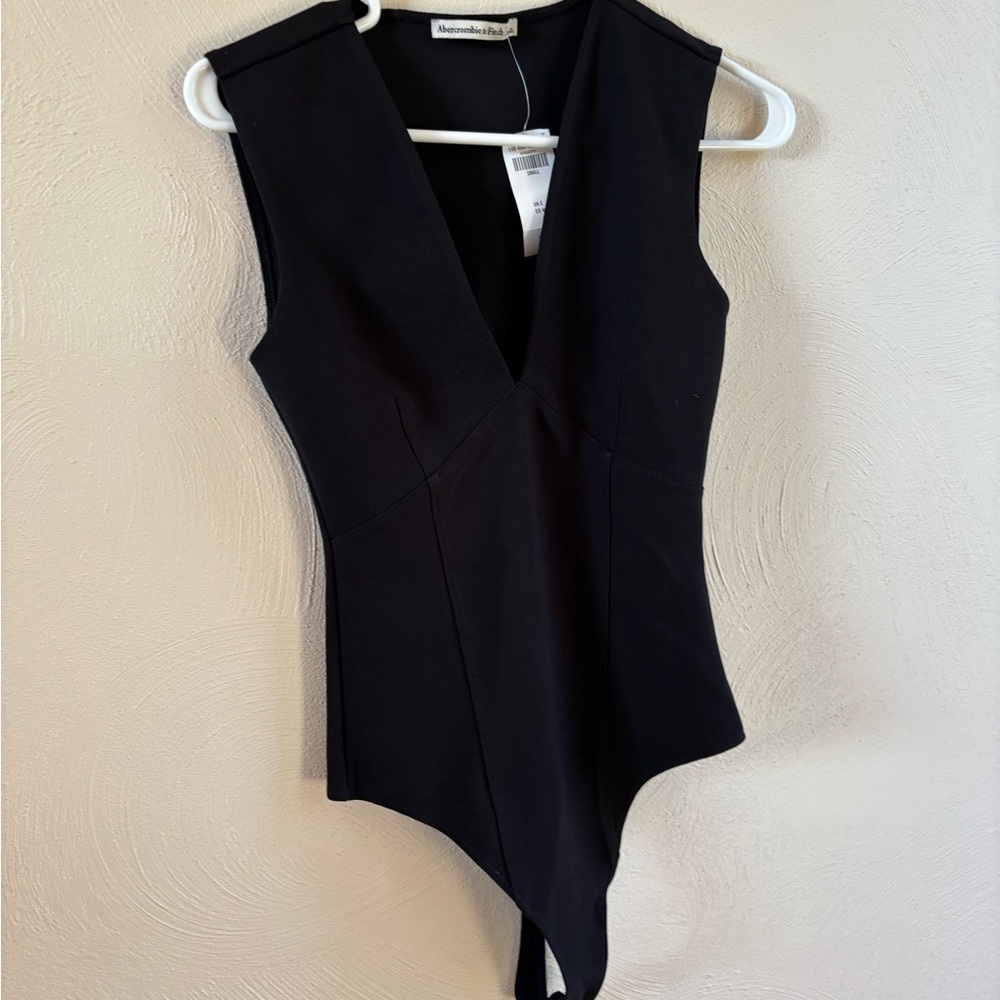 Abercrombie & Fitch NWT Black V-Neck Bodysuit
